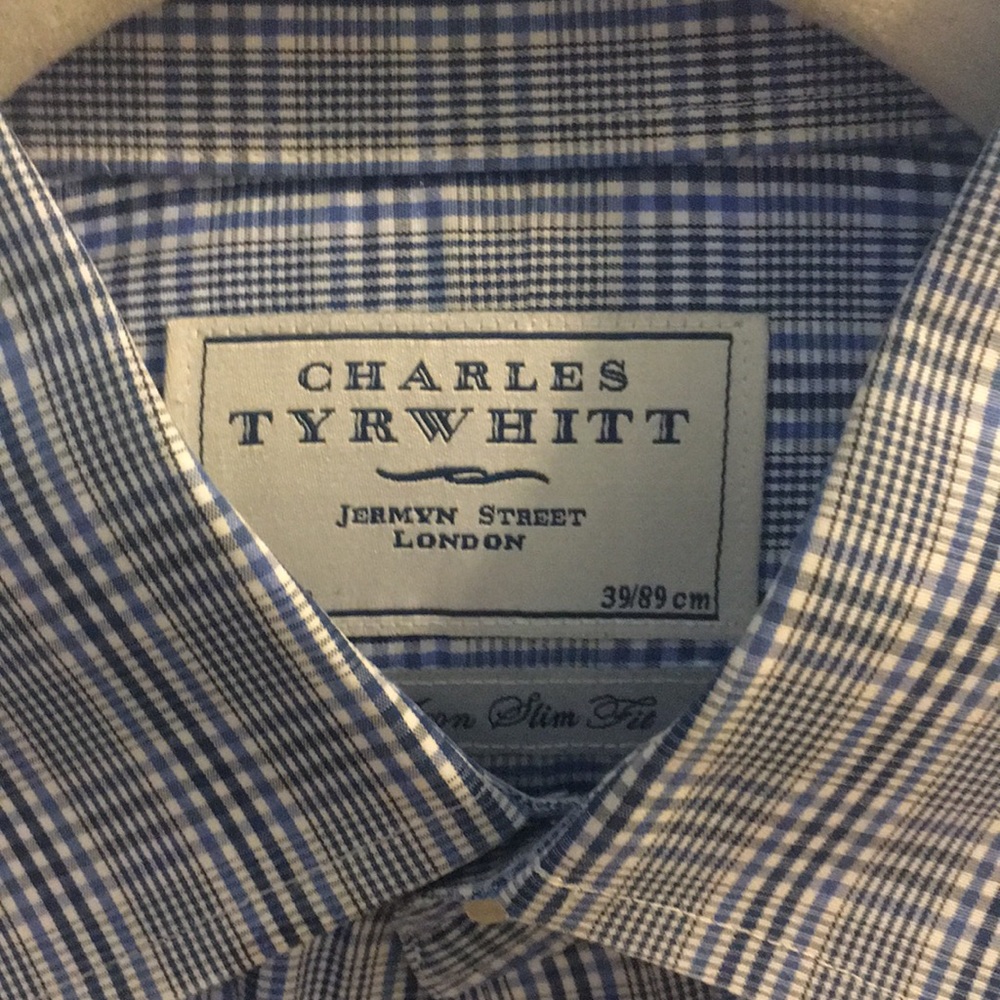 Charles Tyrwhitt Dress Slim Fit Shirt 15 1/2 35in